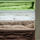 Satin fitted sheets (green)